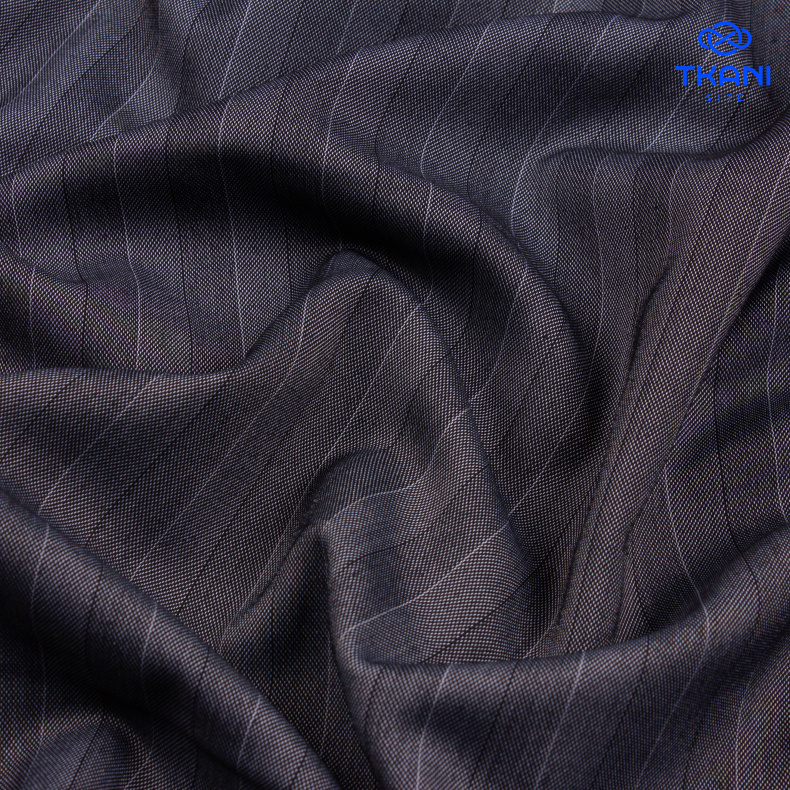 1123. Костюмная поливискоза. Полоска. от Tkani.site