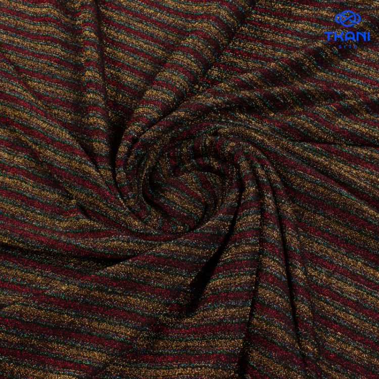 1125. Трикотажное полотно с люрексом. Полоски.