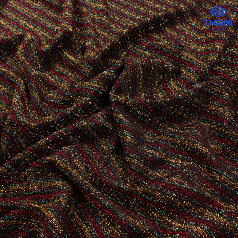 1125. Трикотажное полотно с люрексом. Полоски.