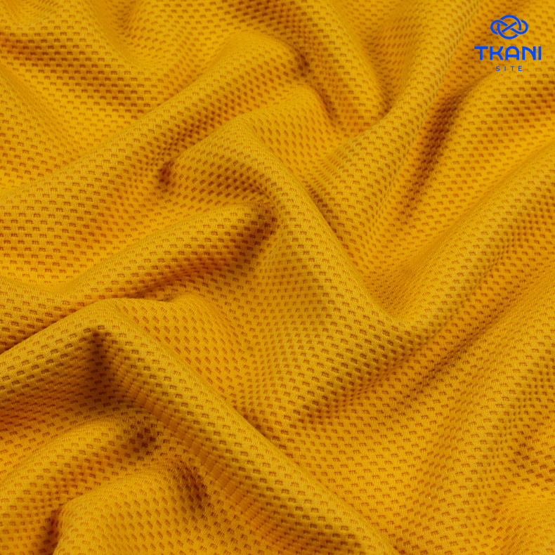 1127. Фактурное трикотажное полотно. Диор. Шафран. от Tkani.site