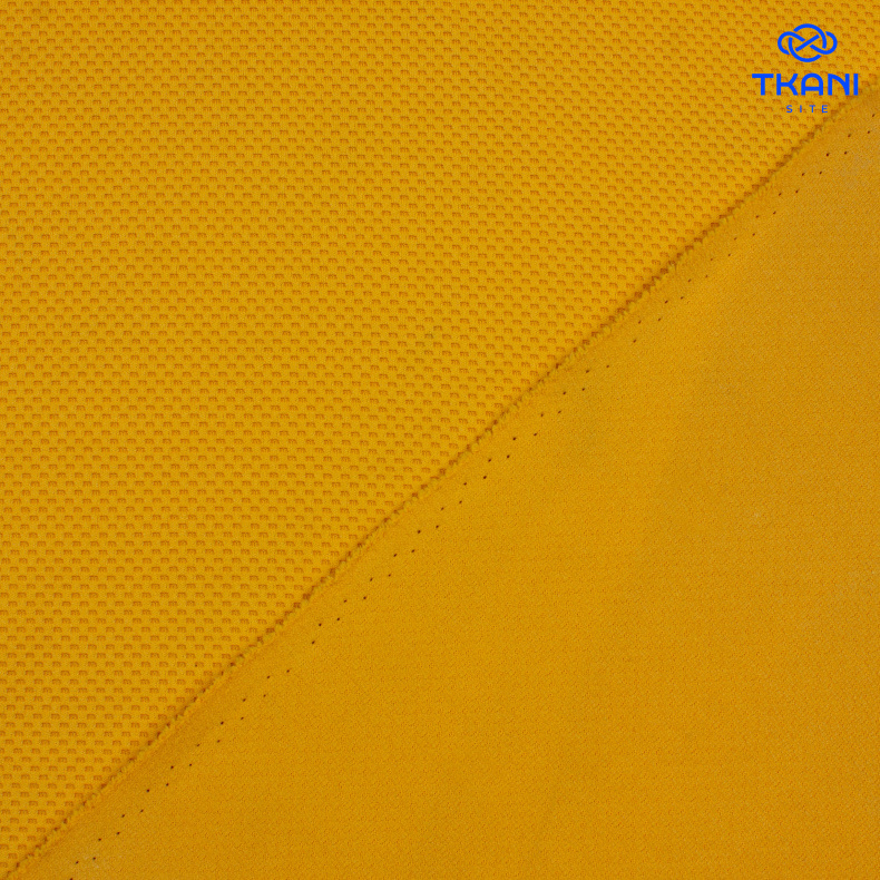 1127. Фактурное трикотажное полотно. Диор. Шафран. от Tkani.site