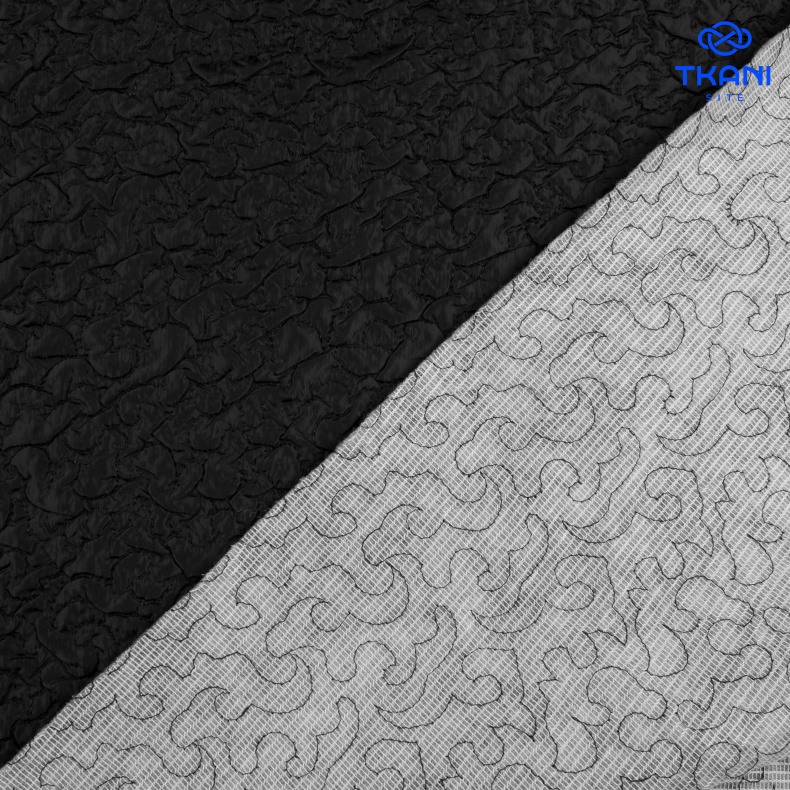 91797. Курточная стежка на синтепоне. Черный. от Tkani.site