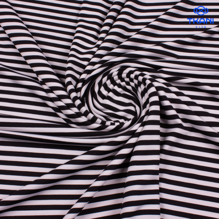 1129. Трикотажное полотно. Масло. В полоску.