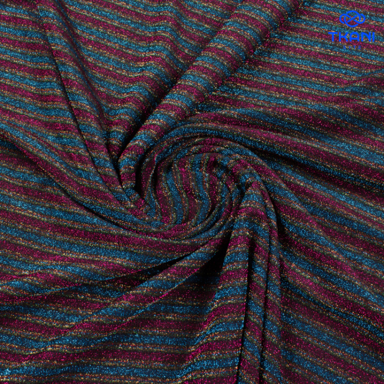 1134. Трикотажное полотно с люрексом. Полоски.