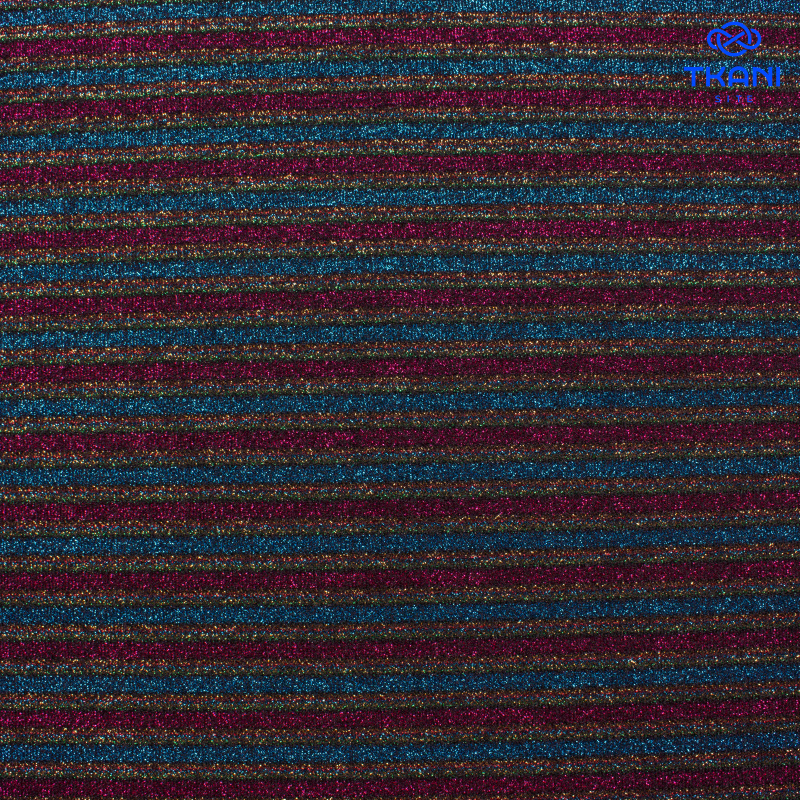 1134. Трикотажное полотно с люрексом. Полоски.