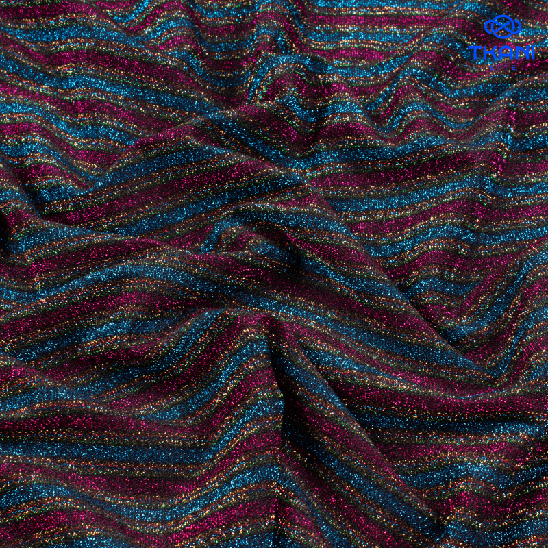 1134. Трикотажное полотно с люрексом. Полоски.