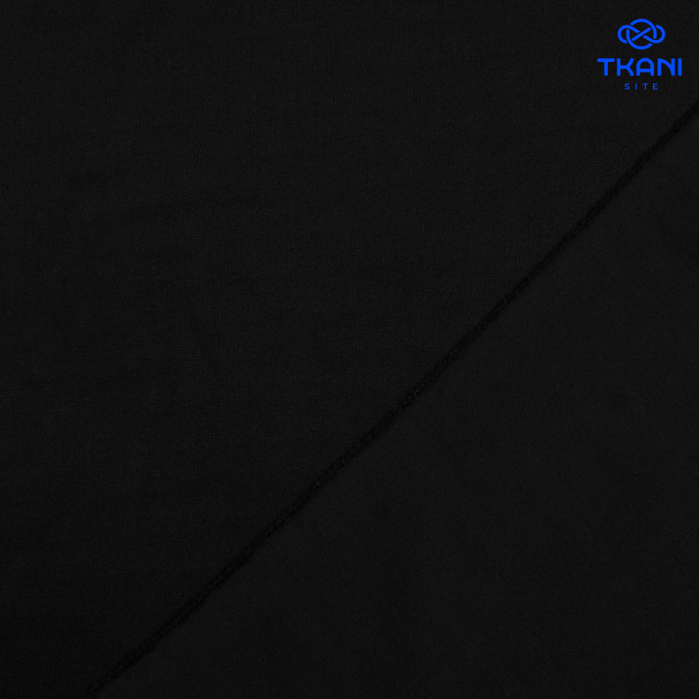 1138. Трикотажное полотно. Водолаз. Черный. от Tkani.site