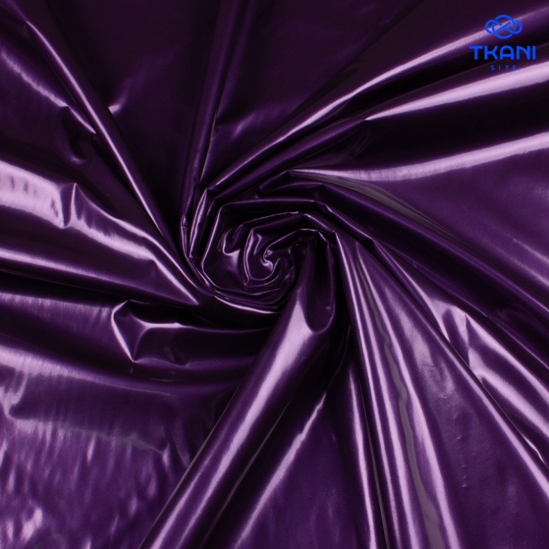 1147. Искусственная кожа. Лаке. Фиолетовый. от Tkani.site