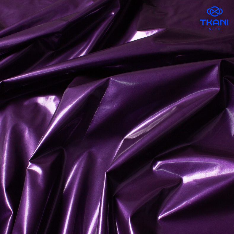 1147. Искусственная кожа. Лаке. Фиолетовый. от Tkani.site