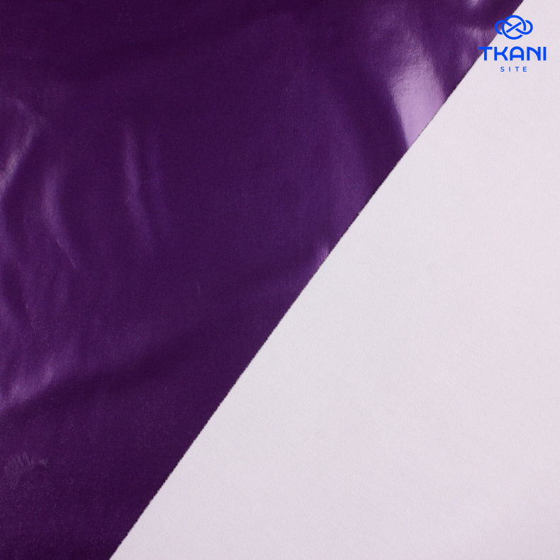 1147. Искусственная кожа. Лаке. Фиолетовый. от Tkani.site