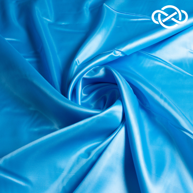 9586. Атлас. River blue. от Tkani.site