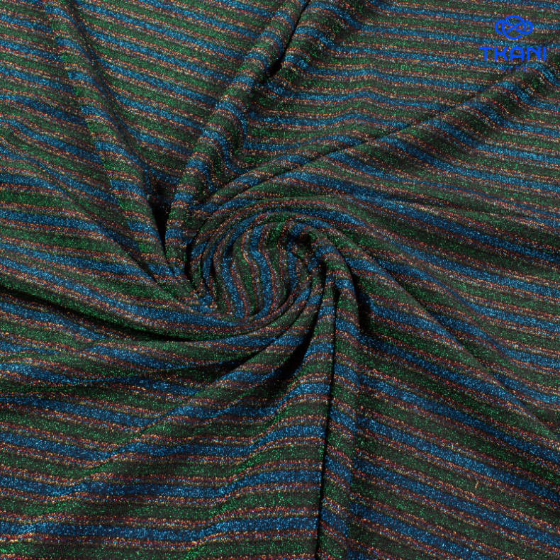 1046. Трикотажное полотно с люрексом. Полоски. Уценка!!! от Tkani.site