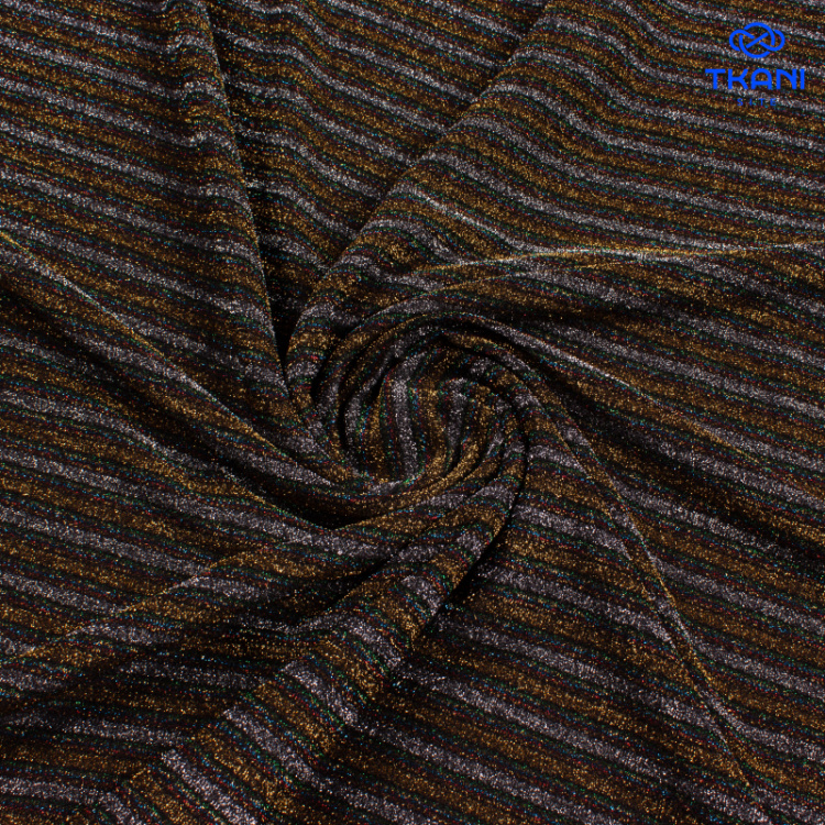 1155. Трикотажное полотно с люрексом. Полоски.