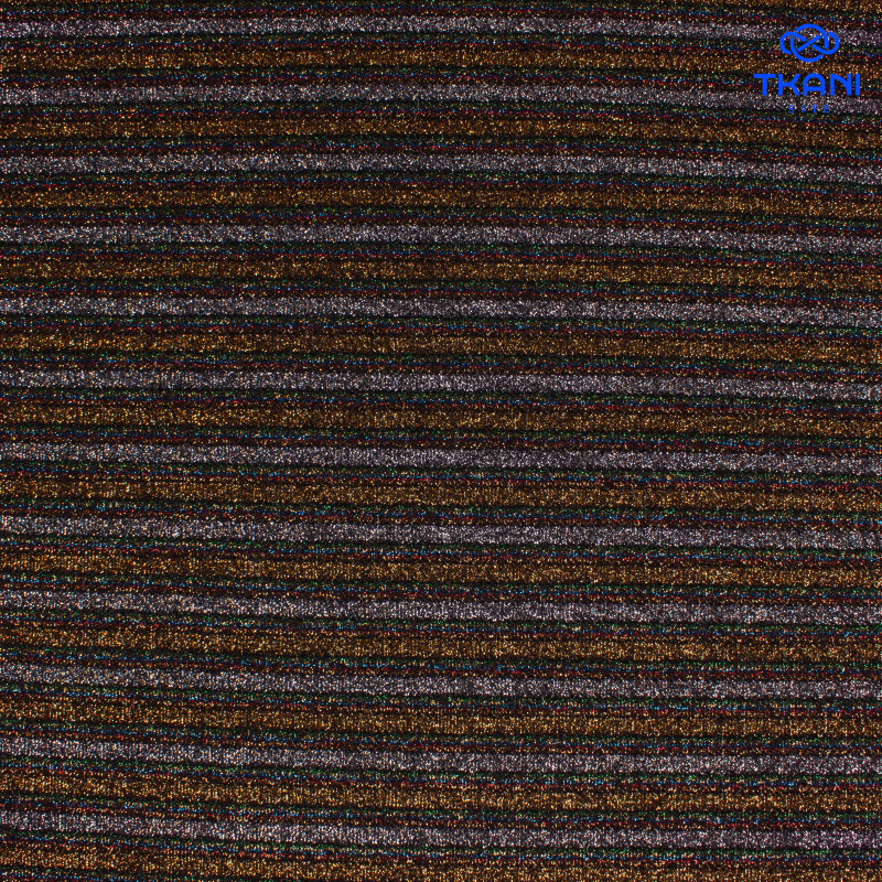 1155. Трикотажное полотно с люрексом. Полоски.