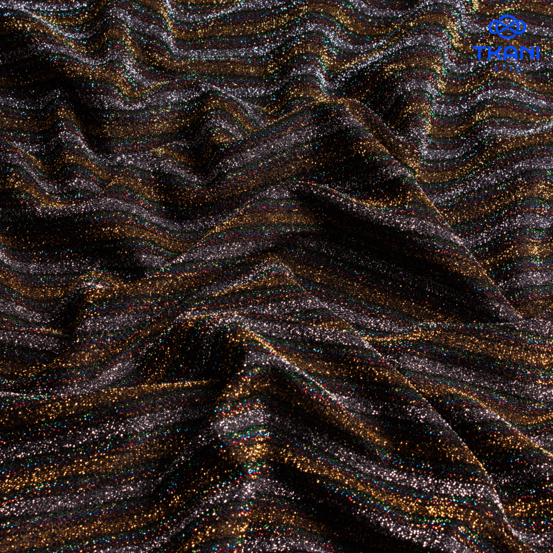 1155. Трикотажное полотно с люрексом. Полоски.