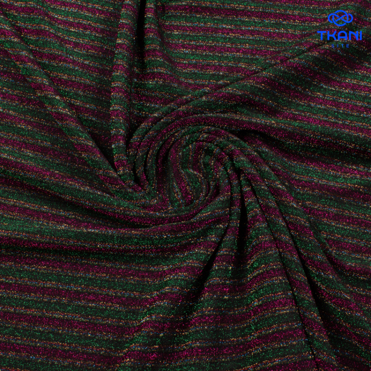 1157. Трикотажное полотно с люрексом. Полоски.