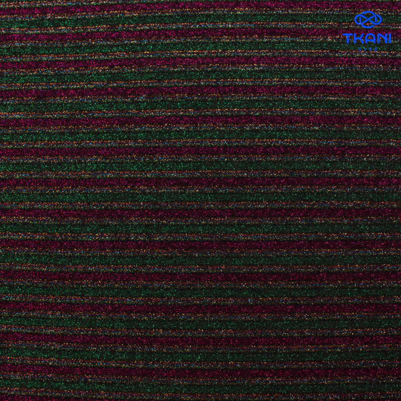 1157. Трикотажное полотно с люрексом. Полоски.