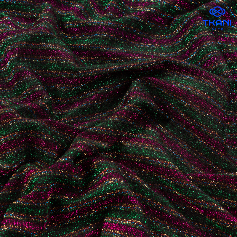 1157. Трикотажное полотно с люрексом. Полоски.