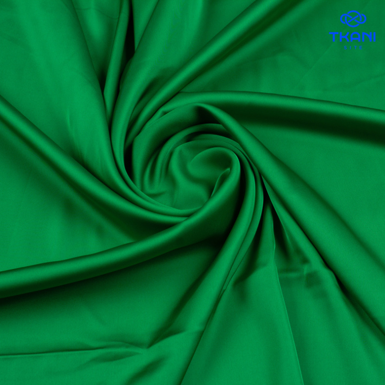 1160. Искусственный шелк. Армани. Ярко-зеленый. от Tkani.site