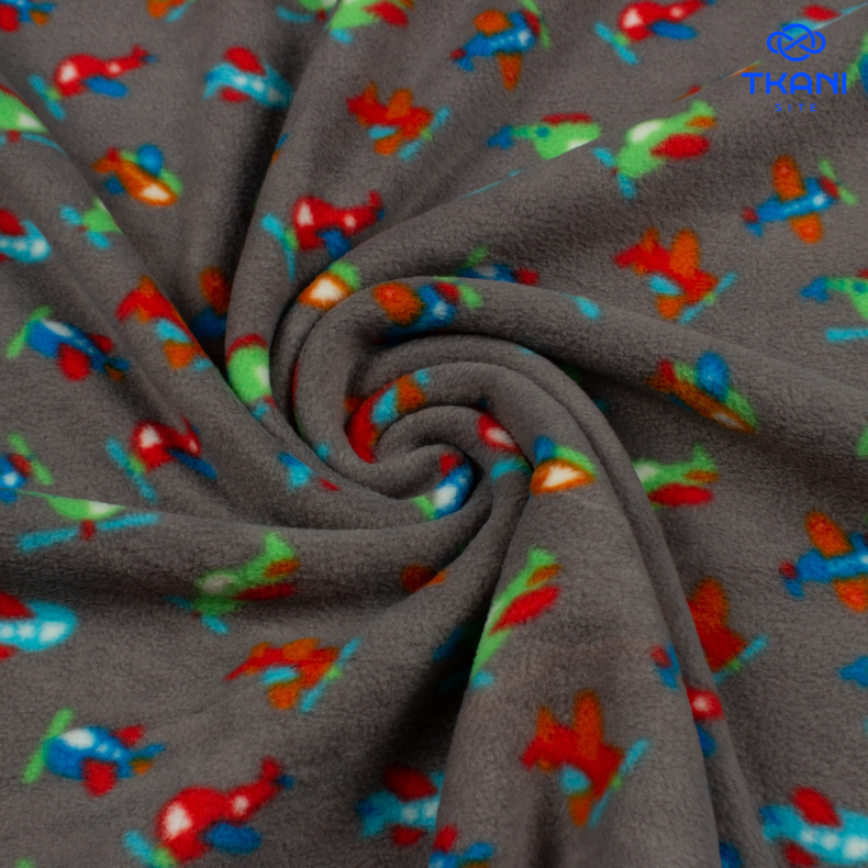 77819. Флис. Двухсторонний. Принт. от Tkani.site