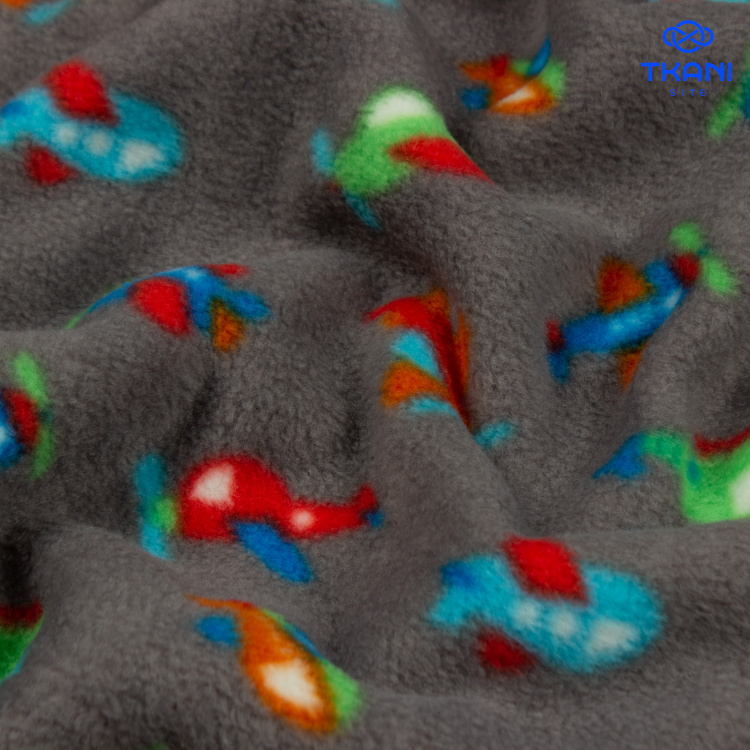 77819. Флис. Двухсторонний. Принт. - фото 2