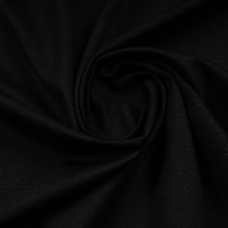 48464. Трикотажное полотно. Джерси 48 класс. Черный меланж. от Tkani.site