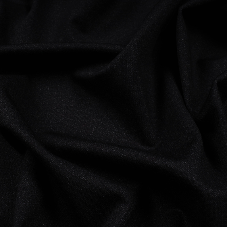 48464. Трикотажное полотно. Джерси 48 класс. Черный меланж. от Tkani.site