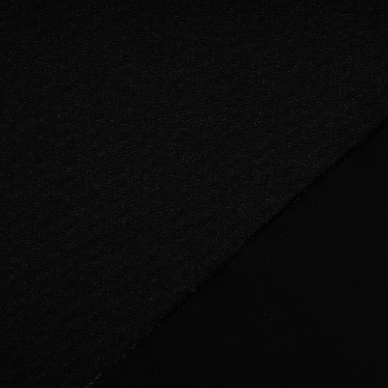 48464. Трикотажное полотно. Джерси 48 класс. Черный меланж. от Tkani.site