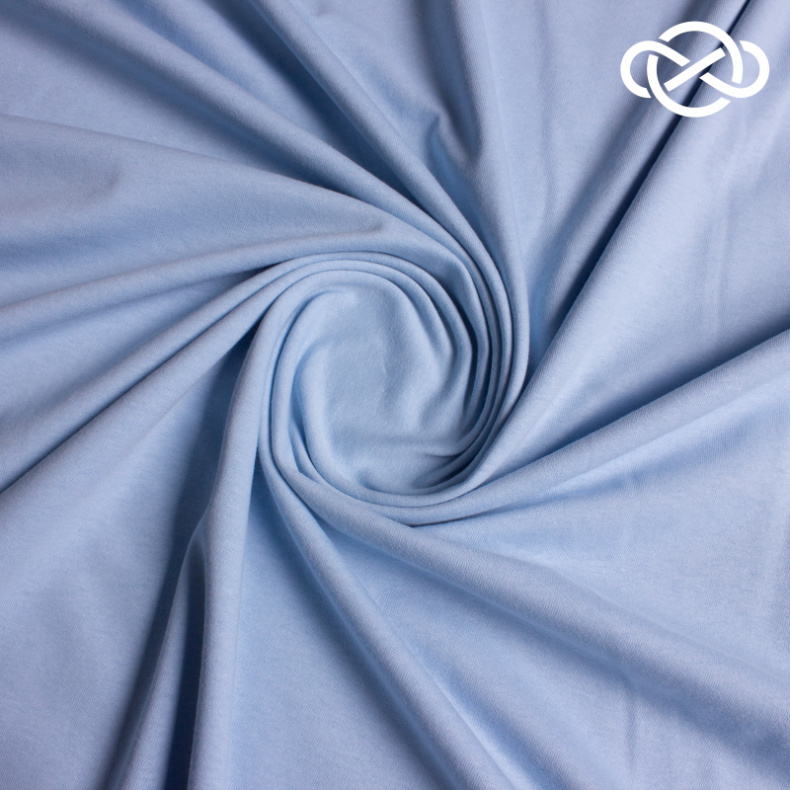 9829. Кулирная гладь. Турция. Хлопок. Ледяной голубой. от Tkani.site