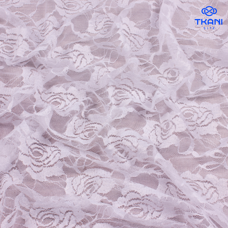 1194. Гипюр. Стрейч, Белый. от Tkani.site