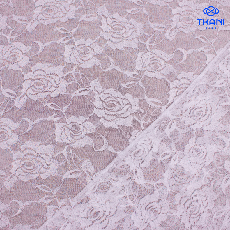 1194. Гипюр. Стрейч, Белый. от Tkani.site