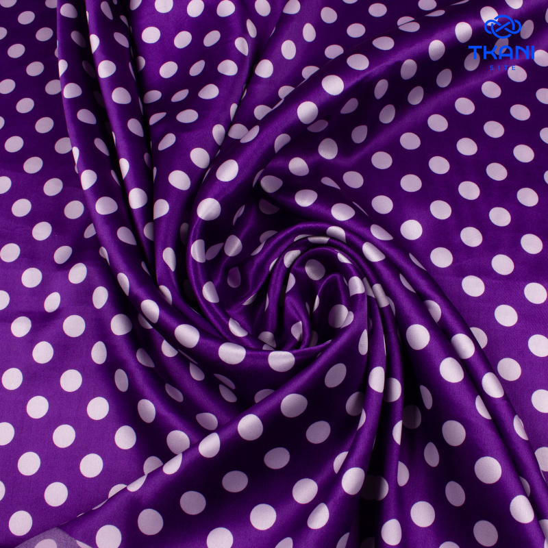 2157. Плательный атлас. В горошек.