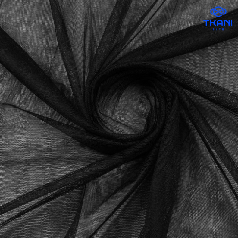 2166. Фатин. Черный от Tkani.site