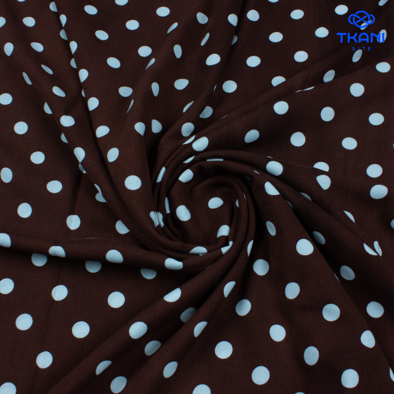 2174. Плательная вискоза. В горох. Уценка!!! от Tkani.site