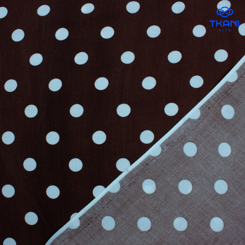 2174. Плательная вискоза. В горох. Уценка!!! от Tkani.site