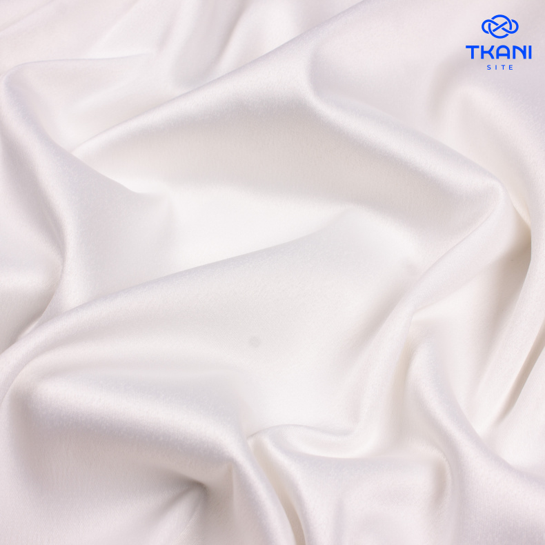 2181. Костюмно-плательный атлас. Молочный от Tkani.site