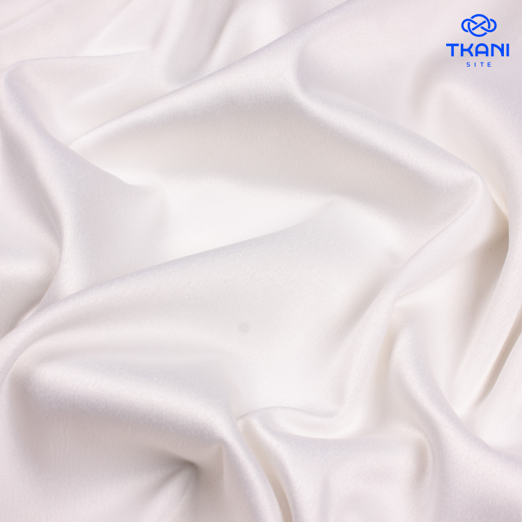 2181. Костюмно-плательный атлас. Молочный - фото 1