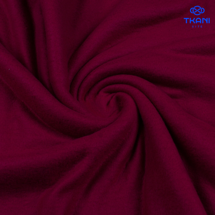 1198. Флис двухсторонний. Бордовый.