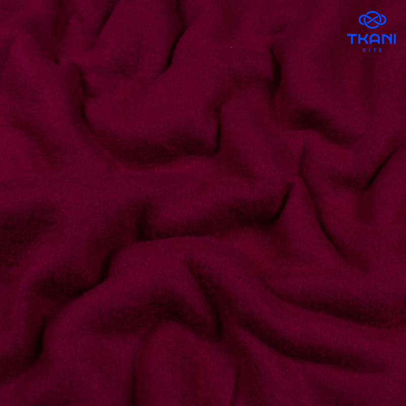 1198. Флис двухсторонний. Бордовый.