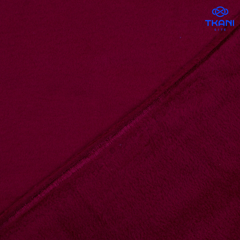 1198. Флис двухсторонний. Бордовый.