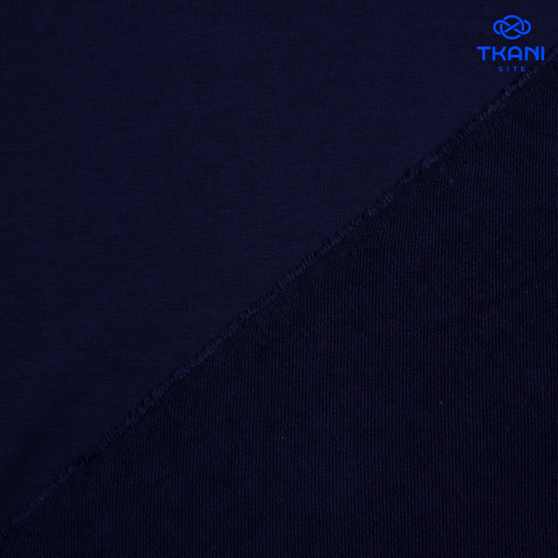 1224. Футер 3нитка. Петля. Темно-синий пион. от Tkani.site