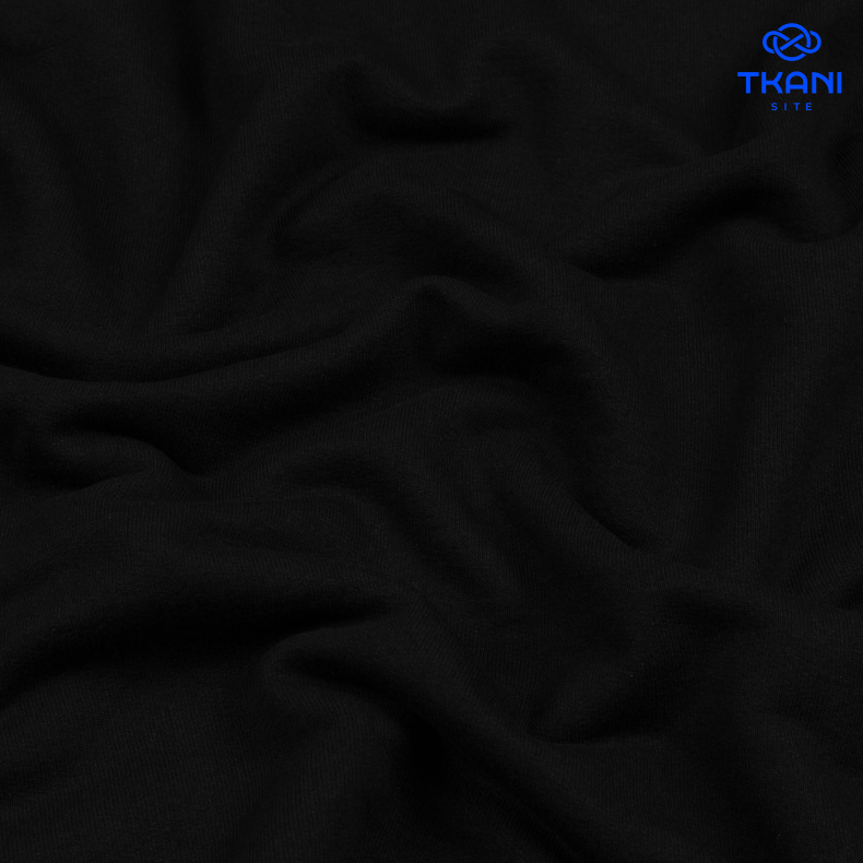 1231. Футер 3нитка. Петля. Черный. от Tkani.site