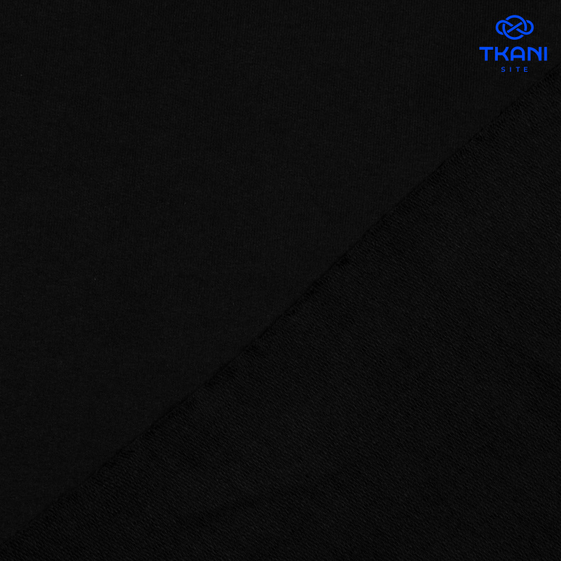 1231. Футер 3нитка. Петля. Черный. от Tkani.site