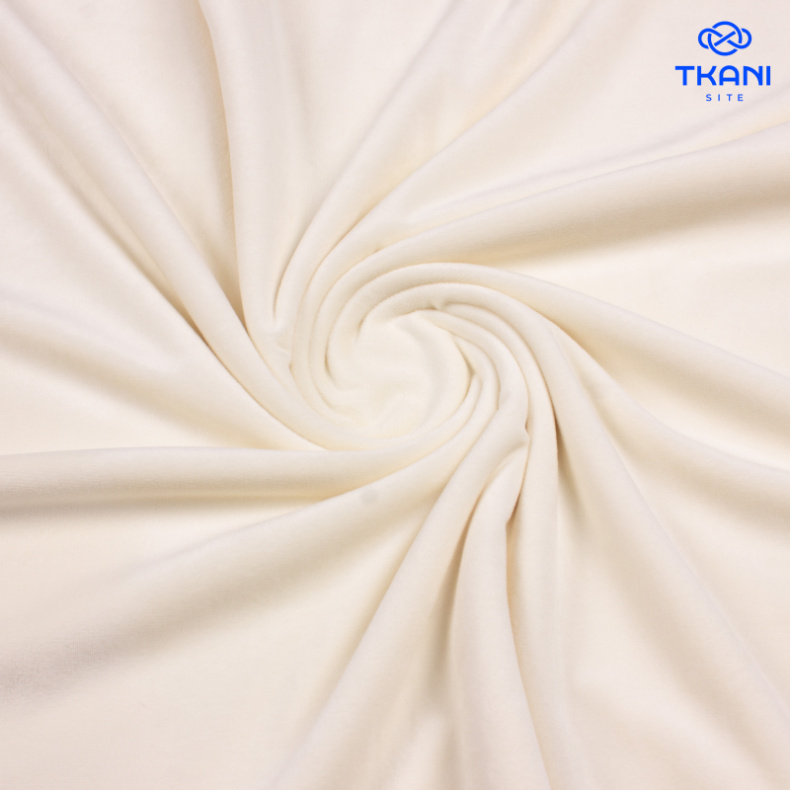 1244. Велюр. Молочный от Tkani.site