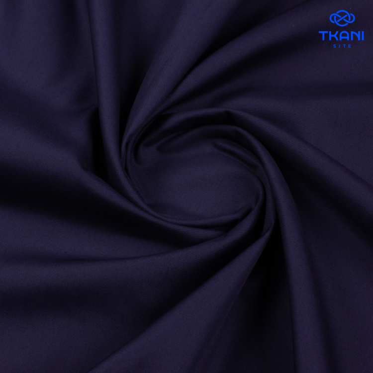 1258. Хлопок. Тиси. Идеален для медицинской одежды. Темно-синий.