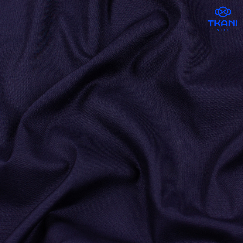 1258. Хлопок. Тиси. Идеален для медицинской одежды. Темно-синий.