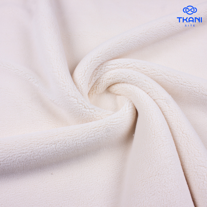 78198. Искусственный мех. Шерпа. Молочный от Tkani.site