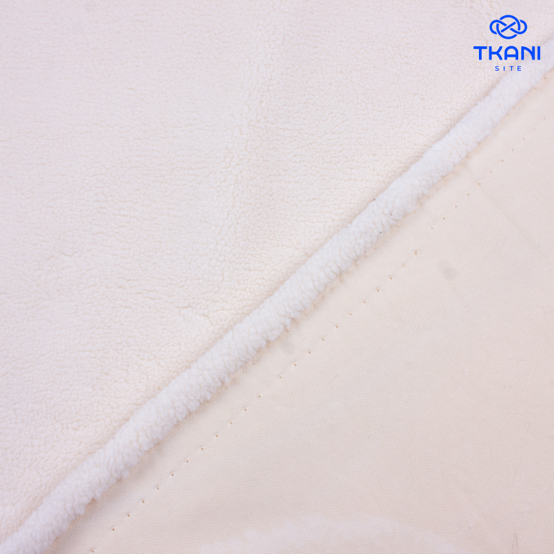 78198. Искусственный мех. Шерпа. Молочный от Tkani.site