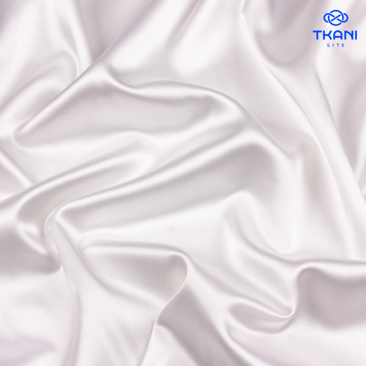 1264. Плательный атлас. Молочный. - фото 1