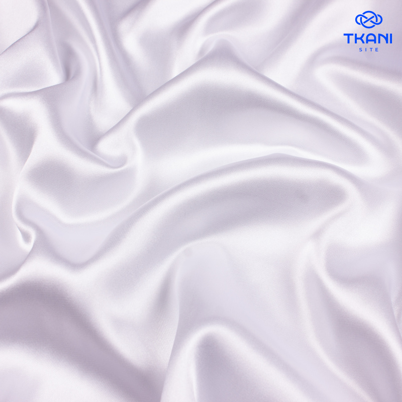 1266. Плательный атлас. Белый.